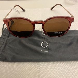 New Loft dark persimmon round sunglasses.